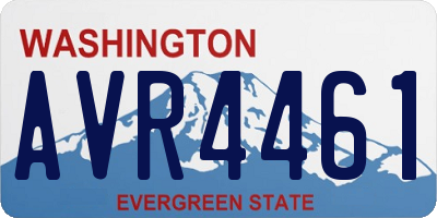 WA license plate AVR4461