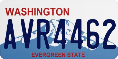 WA license plate AVR4462