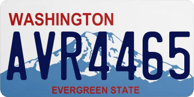 WA license plate AVR4465