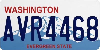 WA license plate AVR4468