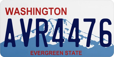 WA license plate AVR4476