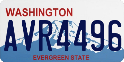 WA license plate AVR4496