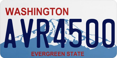 WA license plate AVR4500