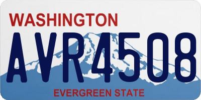 WA license plate AVR4508