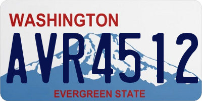 WA license plate AVR4512