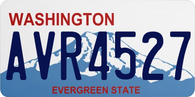 WA license plate AVR4527