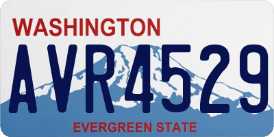WA license plate AVR4529