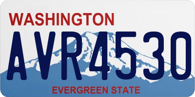WA license plate AVR4530