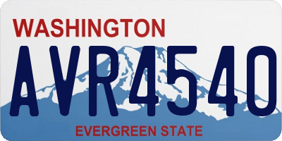 WA license plate AVR4540
