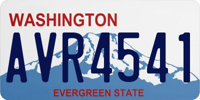 WA license plate AVR4541