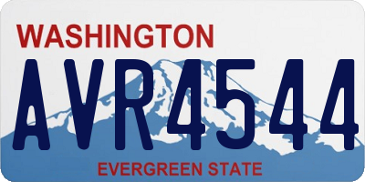 WA license plate AVR4544