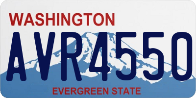 WA license plate AVR4550