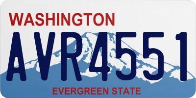 WA license plate AVR4551