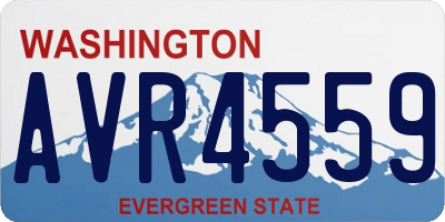 WA license plate AVR4559