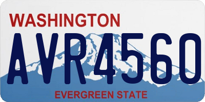 WA license plate AVR4560