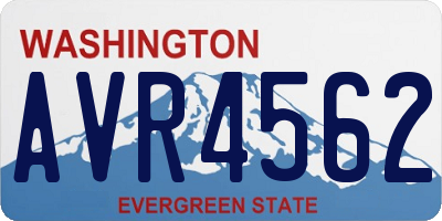 WA license plate AVR4562
