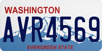 WA license plate AVR4569