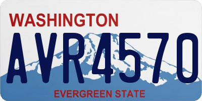 WA license plate AVR4570