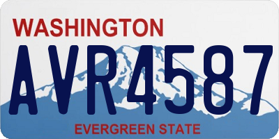 WA license plate AVR4587