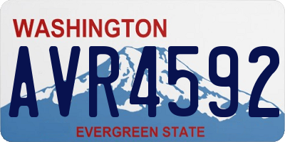 WA license plate AVR4592