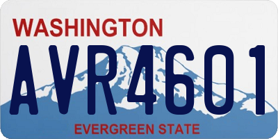 WA license plate AVR4601