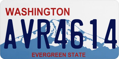 WA license plate AVR4614