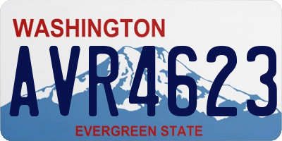 WA license plate AVR4623