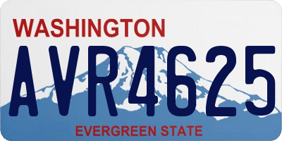 WA license plate AVR4625