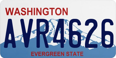 WA license plate AVR4626