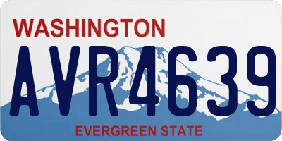 WA license plate AVR4639