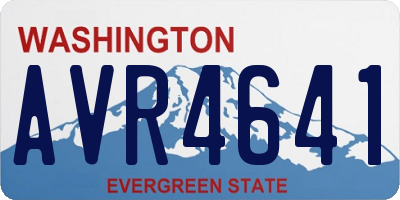 WA license plate AVR4641