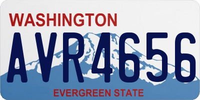 WA license plate AVR4656
