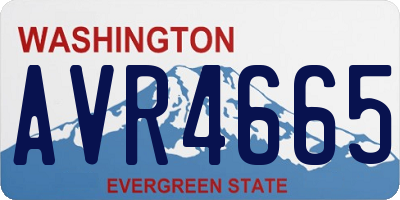 WA license plate AVR4665