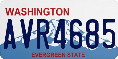 WA license plate AVR4685