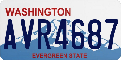WA license plate AVR4687