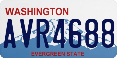 WA license plate AVR4688