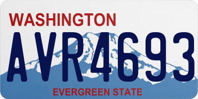WA license plate AVR4693