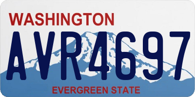 WA license plate AVR4697