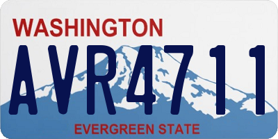 WA license plate AVR4711