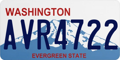 WA license plate AVR4722