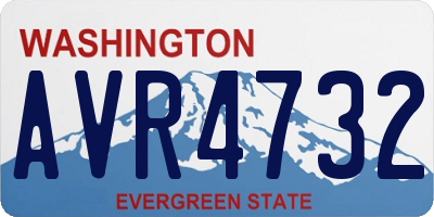WA license plate AVR4732