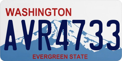 WA license plate AVR4733