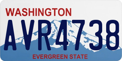 WA license plate AVR4738