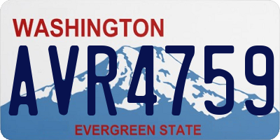 WA license plate AVR4759