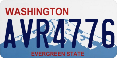 WA license plate AVR4776