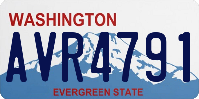 WA license plate AVR4791