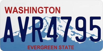 WA license plate AVR4795