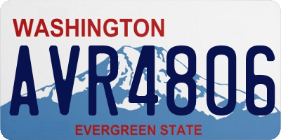 WA license plate AVR4806