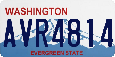 WA license plate AVR4814