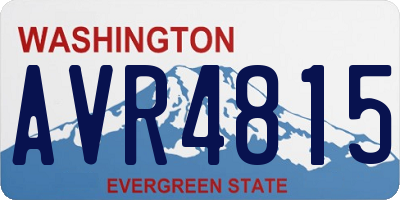 WA license plate AVR4815